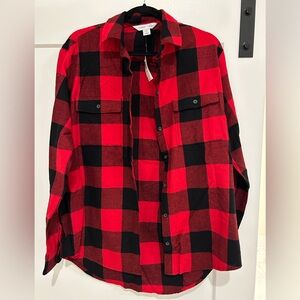 NWT Old Navy Red and Black Checkered Shirt